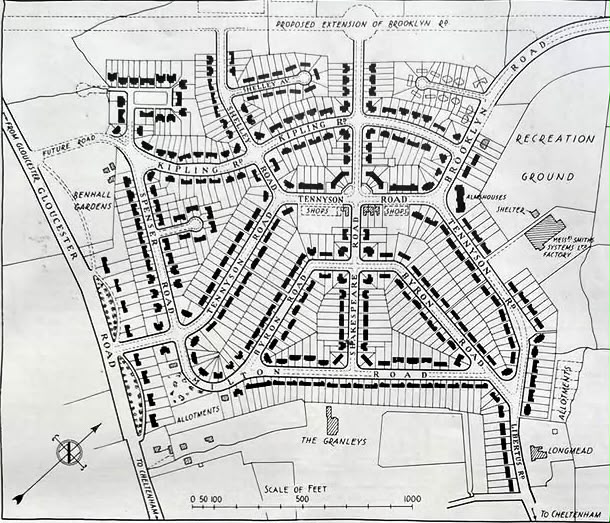 The St Mark's estate in 1934.